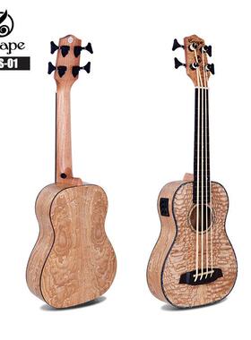 30寸木电箱尤贝斯 UBS正桶全水曲柳四弦低音尤克里里Smiger ubass