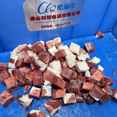 厂家直销牛腩肉块机猪蹄鸡鸭冻肉切块机禽类二维切丁机剁排骨机