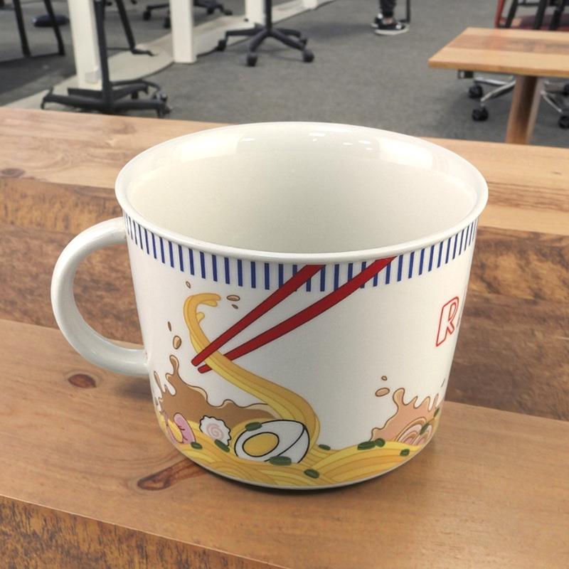 简约创意陶瓷泡面碗宿舍学生陶瓷可爱餐具手柄干拌面办公室少女心