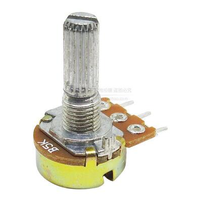 WH148可调电位器单联3脚双联6脚B1K2K5K10K50K100K500K1M柄15/20