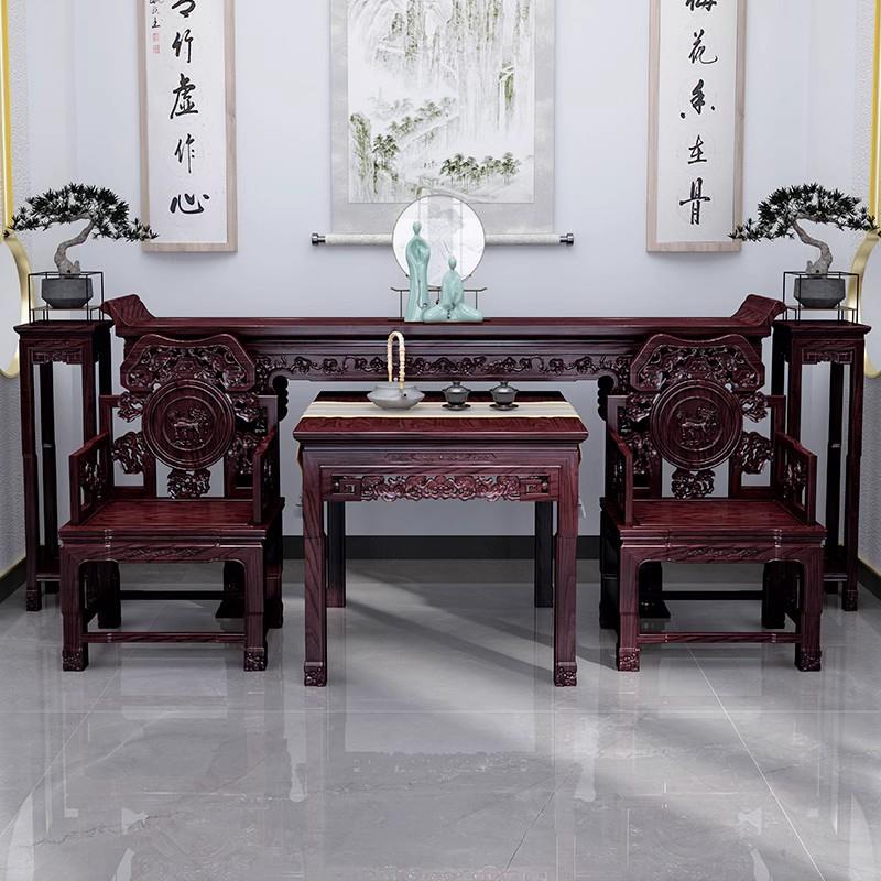 ?新中式神台条案木供佛台中六件套玄堂实关桌桌条几香案家TEW用八