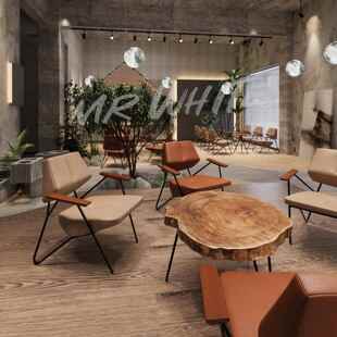 网红奶茶店沙发甜品店咖啡厅桌椅组合书吧清酒吧饭厅音乐餐吧套装