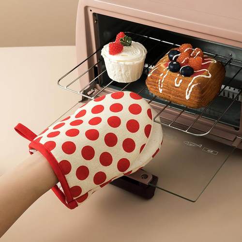 烤箱隔热手套厨房微波炉耐高温蒸箱专用护手套家用烘焙防烫铁锅盖