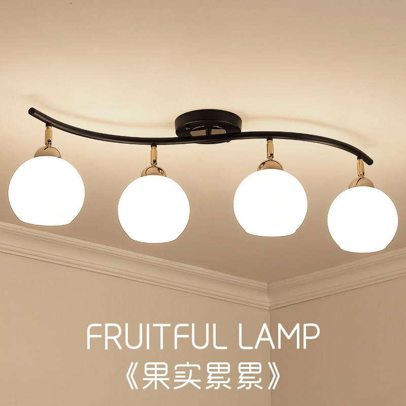 饭厅吊灯简约现代创意吸吊两用吧台灯具北欧温馨长直条餐桌饭厅灯