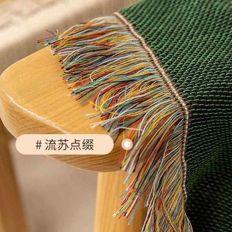 美式通复古沙四发毯情侣人物插画季用情侣头线全包盖巾防尘座毯垫