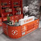 工业风吧台收银台店小型便店吧酒复古餐厅铺创意转角利前998台接