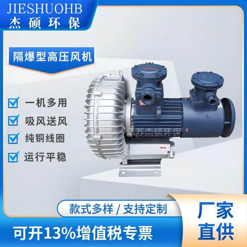 防爆风机厂家粉尘防爆BT4送风机 CT4气体防爆鼓风机工业漩涡气泵