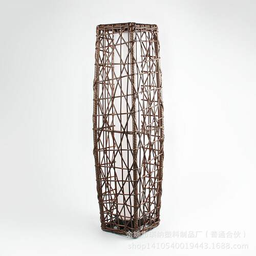 多规格太阳能led仿藤花园草坪灯花园藤编庭院灯16*16/19*19*H68cm