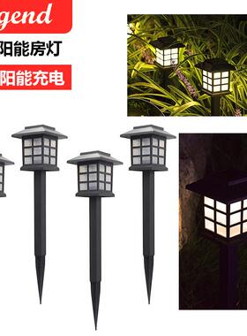 跨境户外LED照明太阳能庭院灯小宫灯插地草坪灯迷你太阳能灯防水