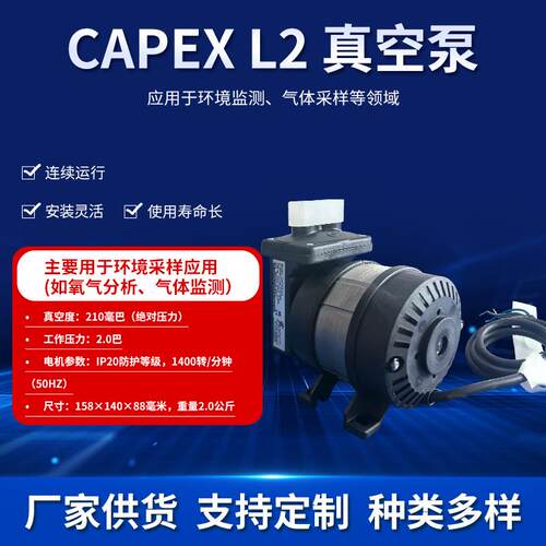 CAPEX L2隔膜式真空泵环境监测气体采样铜陵蓝光同款CEMS真空泵