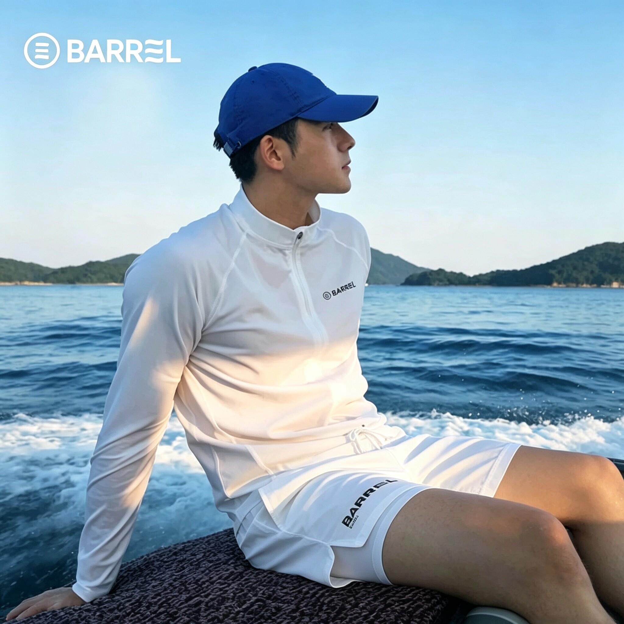 新款拉炼冲浪衣男士潜水服防晒速干水上游泳衣浮潜水母衣两件式套