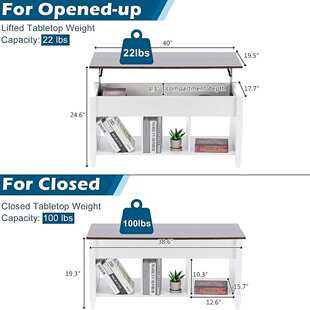 茶几外贸升降客厅物欧美茶几板式家具带隔间隐藏式储架