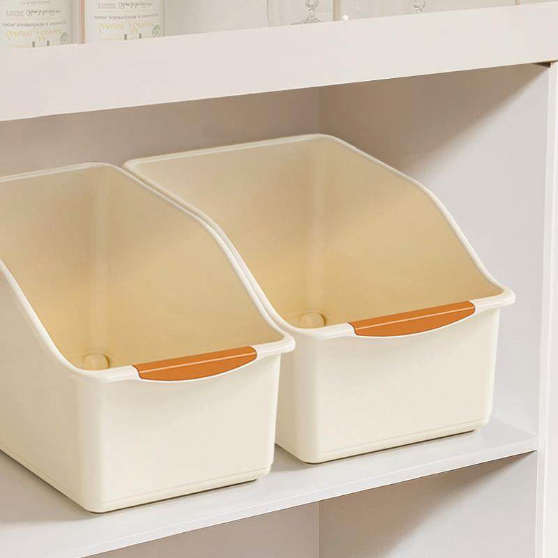 整体橱柜收纳盒带滑轮杂物收纳筐厨房调料锅具整理深柜抽拉式储物