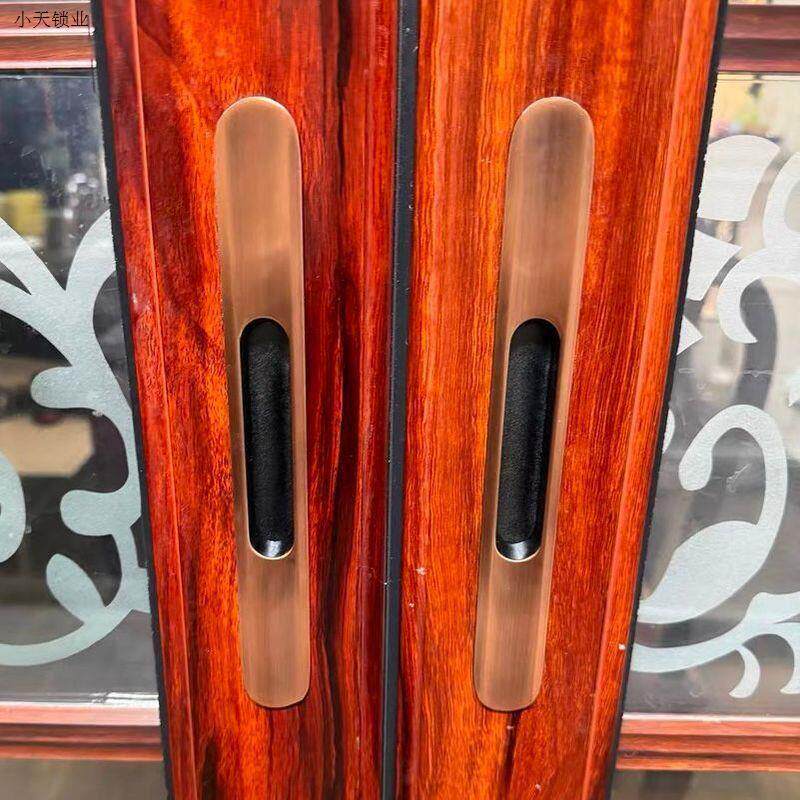 移门条形锁扣勾锁断桥推拉门窗钩锁搭扣铝合金双面锁栓新款单点.