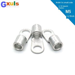 RNB8-5S紫铜镀锡OT线鼻子圆形裸端头压线线耳O型冷压接线端子窄边