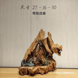 天然根雕木雕风厅化木枯木沉木自然家件居摆客玄鱼关缸造景DTX木