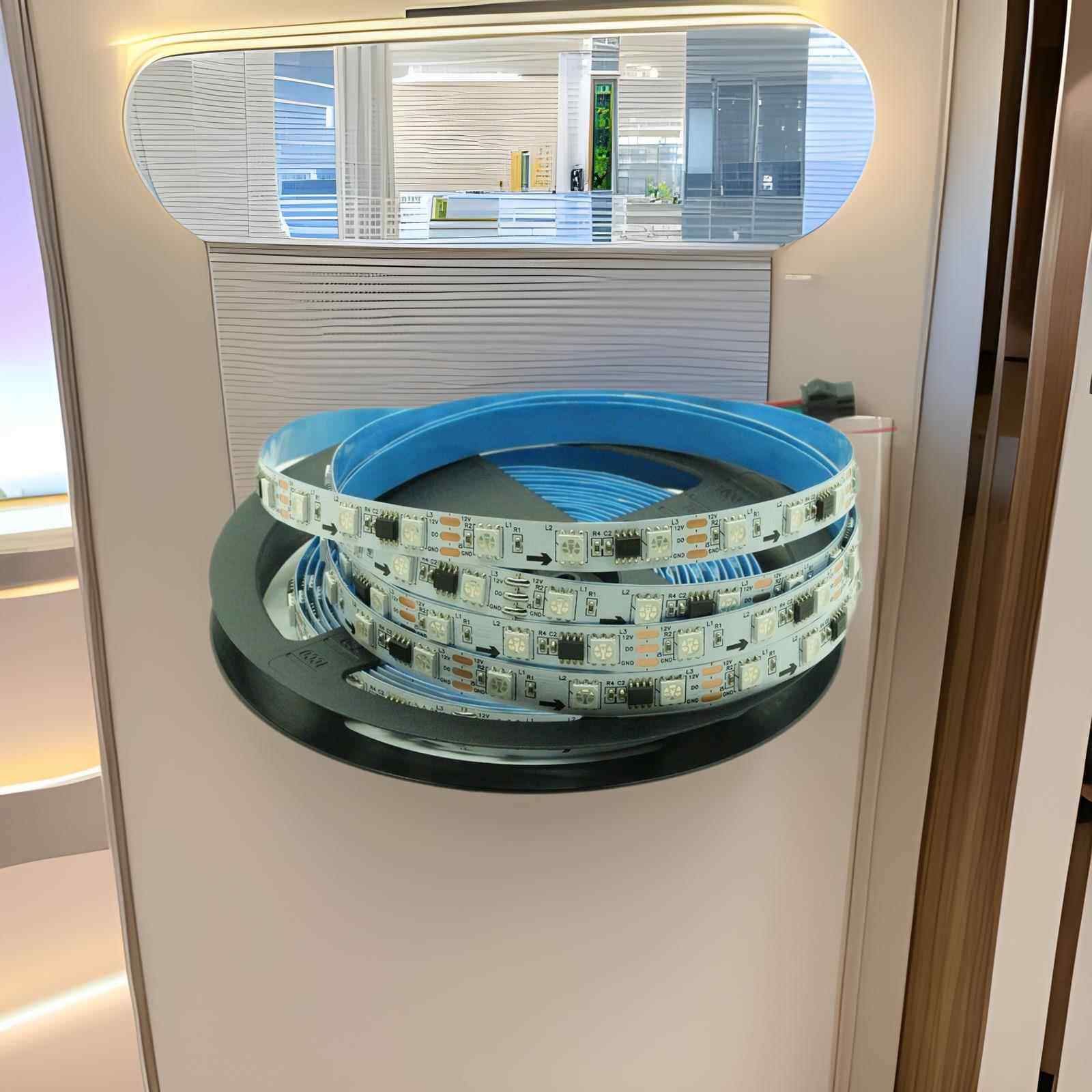 led低压12V幻彩流水灯条可编程rgb全彩软灯带24V幻彩跑马灯带