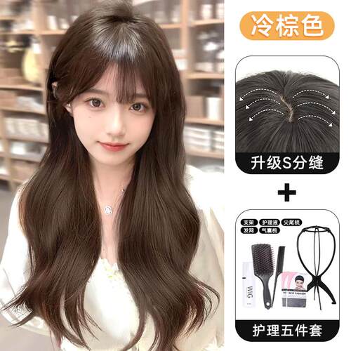 正品假女发长发自然真全头套大浪长卷发仿发全真人发时尚整顶假波