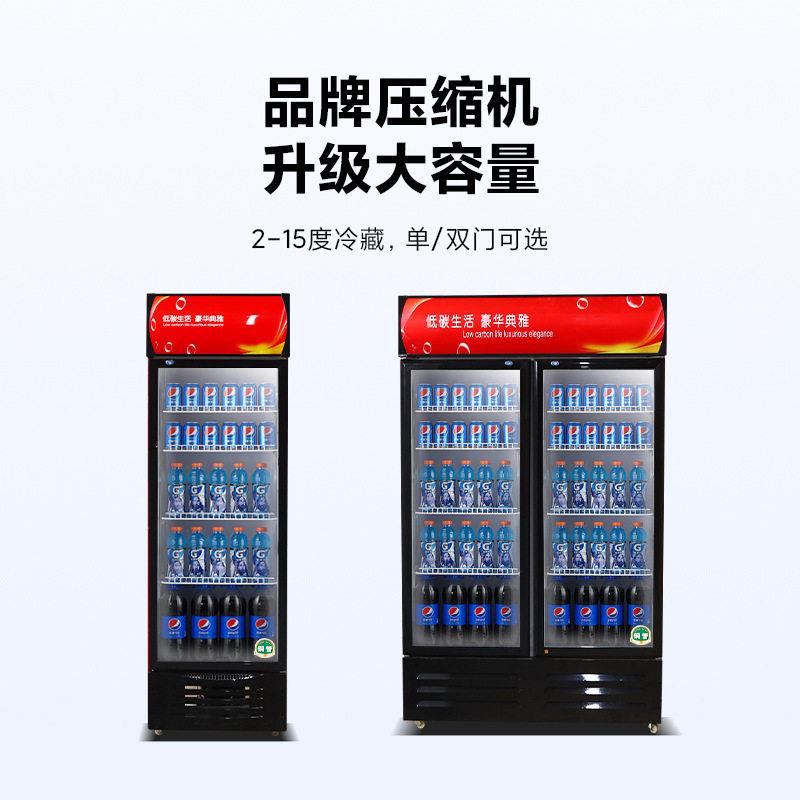 啤酒冷藏柜商用保鲜双门立式冰箱超市便利店酒水饮料冷藏展示柜