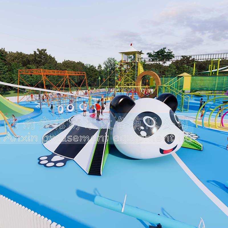 网红无动力亲子乐园厂家大型滑梯组合滑世界体能乐园拓展训练设备
