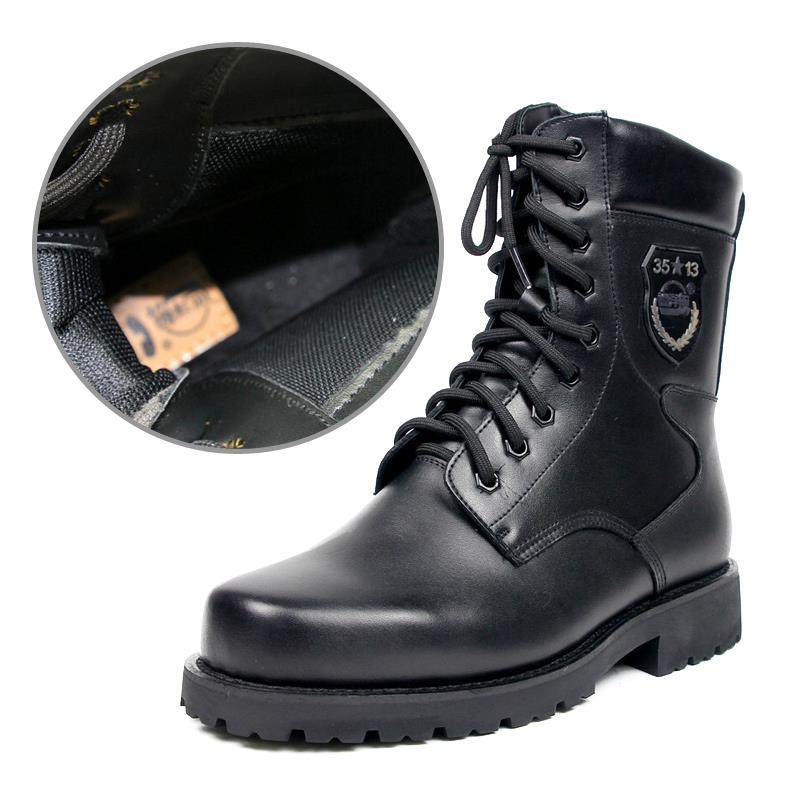 高档353鞋巡洋舰羊毛男皮毛一体棉冬季保暖加绒1棉皮鞋真皮男靴士