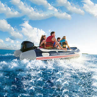 bestway充气船漂流船橡皮艇双人独木舟钓鱼冲锋舟户外加大钓鱼船