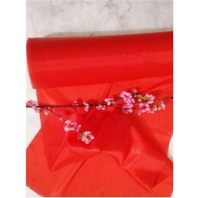 批发红绸布大红花大红绸布料百米整卷揭幕布婚庆彩带吊顶喜事舞台