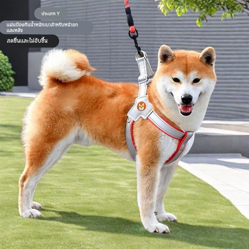 狗狗牵引绳背心式宠物胸背带中大型犬柴犬柯基脖圈遛狗绳子狗炼子