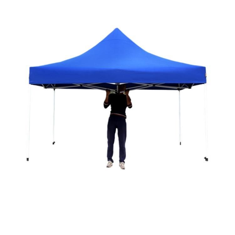 3x3米半自动户外折叠展会帐篷伞广告四角雨篷宣传大伞户外遮阳棚