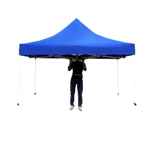 3x3米半自动户外折叠展会帐篷伞广告四角雨篷宣传大伞户外遮阳棚