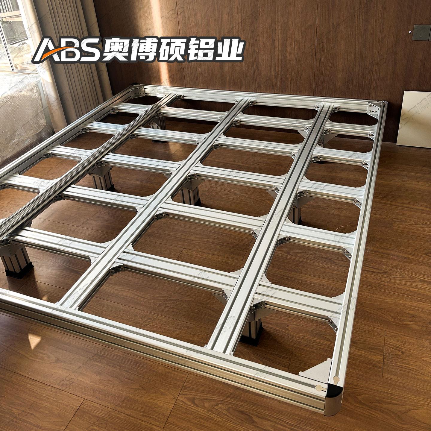 铝挤型材料床架diy自制全铝合金型材悬浮床架排骨架龙骨架铝合金图片