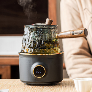 耐高温玻璃泡茶壶家用侧把壶可加热明火煮茶壶茶水分离茶具泡茶器