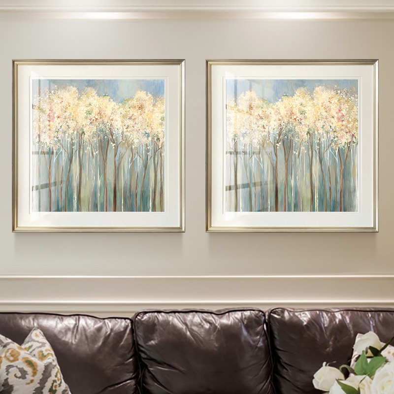 欧美建筑家具样板房装饰画艺术客厅背景挂画玄关壁画墙画卧室挂画图片