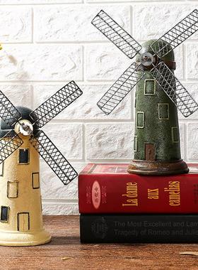 客厅摆件高端大气上档次现代简约北欧创意复古怀旧荷兰风车小美式