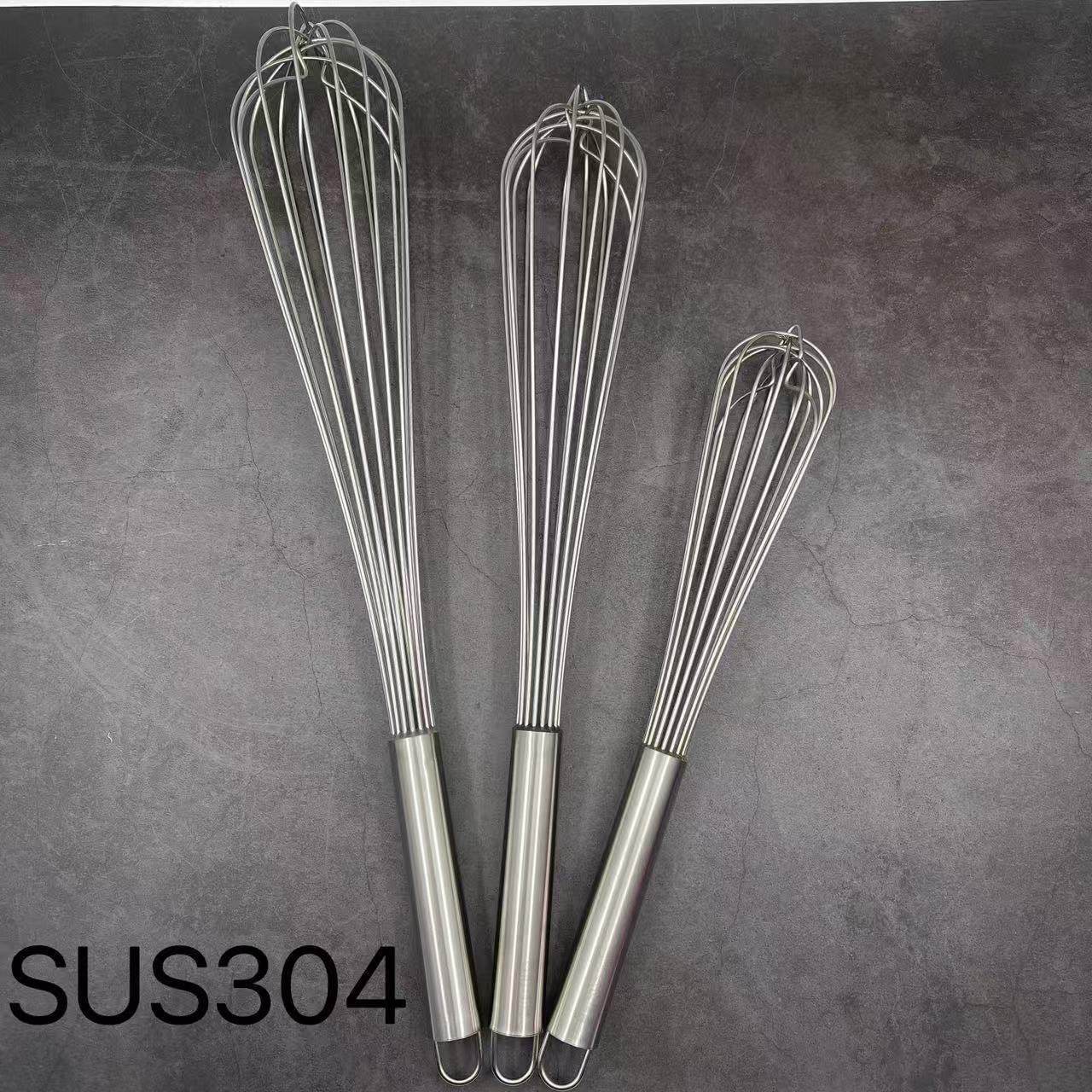 304不锈钢打蛋器手动加粗搅拌棒和面 面鸡蛋搅蛋器加长烘培工具家