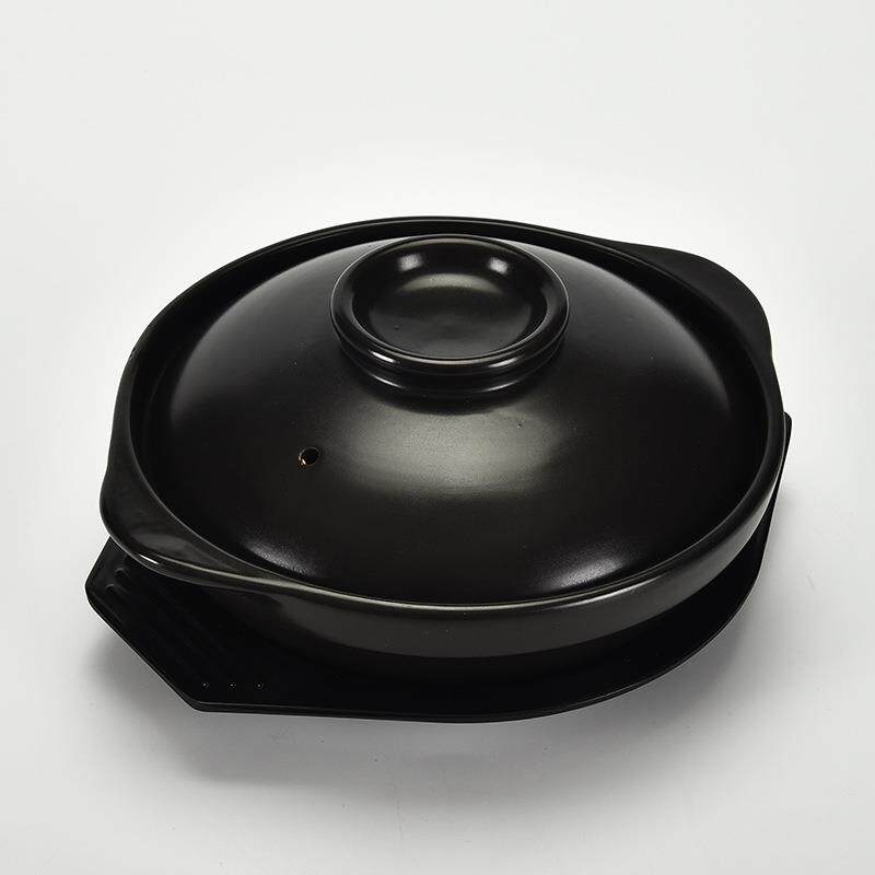 黄焖鸡浅式砂锅配托盘陶瓷煲仔饭沙锅煲酒店家用做菜