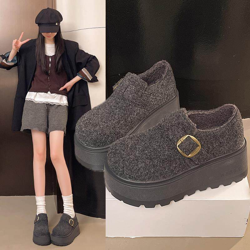 全包勃肯鞋女春秋加绒2026新款松糕厚底乐福鞋小个子增高靴0115w,女鞋,勃肯鞋/软木鞋,淘宝优惠券,粉丝福利购,淘宝优惠卷