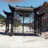 厂家现货木防腐木门楼牌木实户外门楼质坊仿景区784大门乡村牌楼