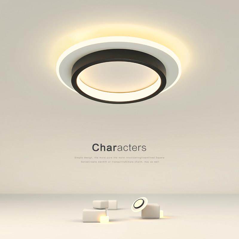 过道阳台灯现代简约入户走廊灯创意极简方形圆形衣帽间led吸顶灯