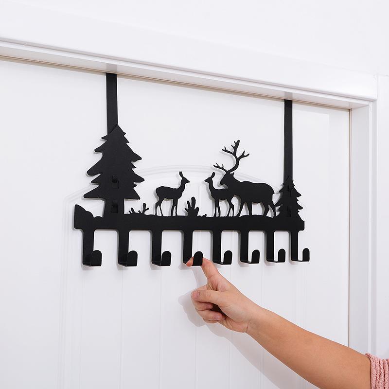 门2023511后挂钩免打孔室挂架卧式门上挂架壁挂墙上衣衣钩门背衣