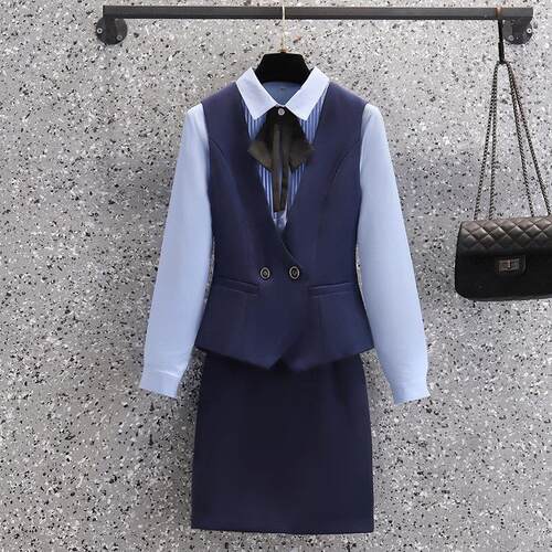 工装套装女酒店前台接待工作装空姐制服时尚气质美容院职业工作服