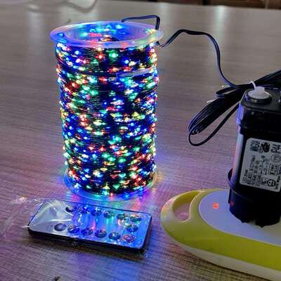 圣诞树装饰PBG灯串遥le饰d多功能控制控灯围节日氛装现货