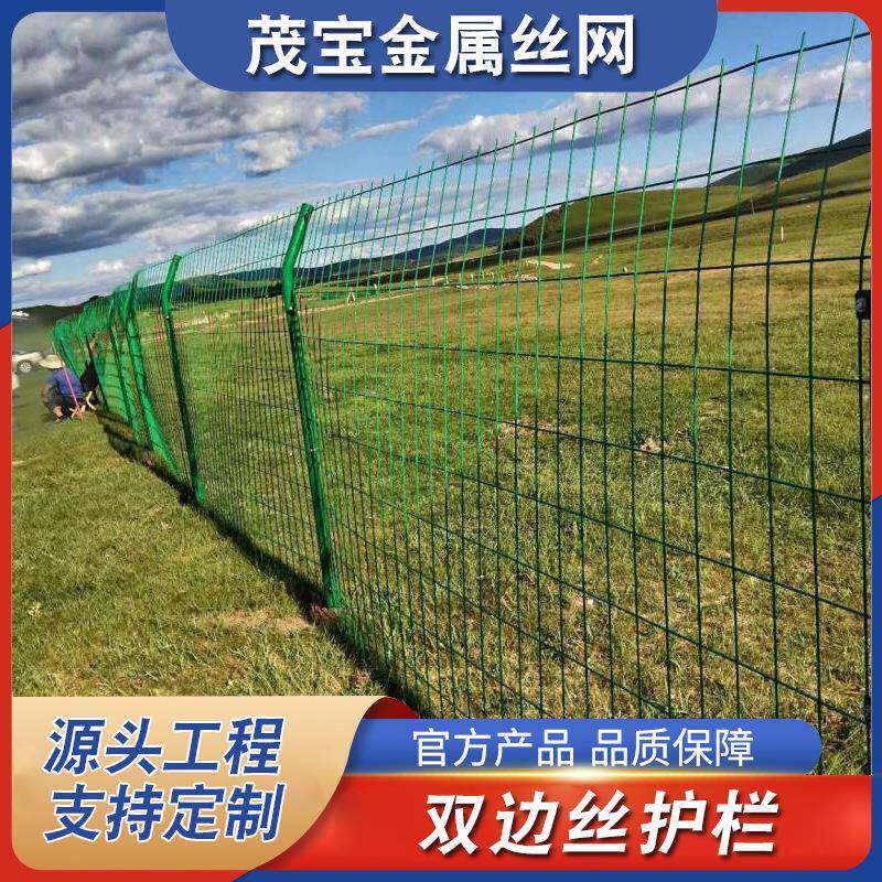 双边丝护栏网圈地养殖园艺围栏网河道光伏发电站铁丝防护网