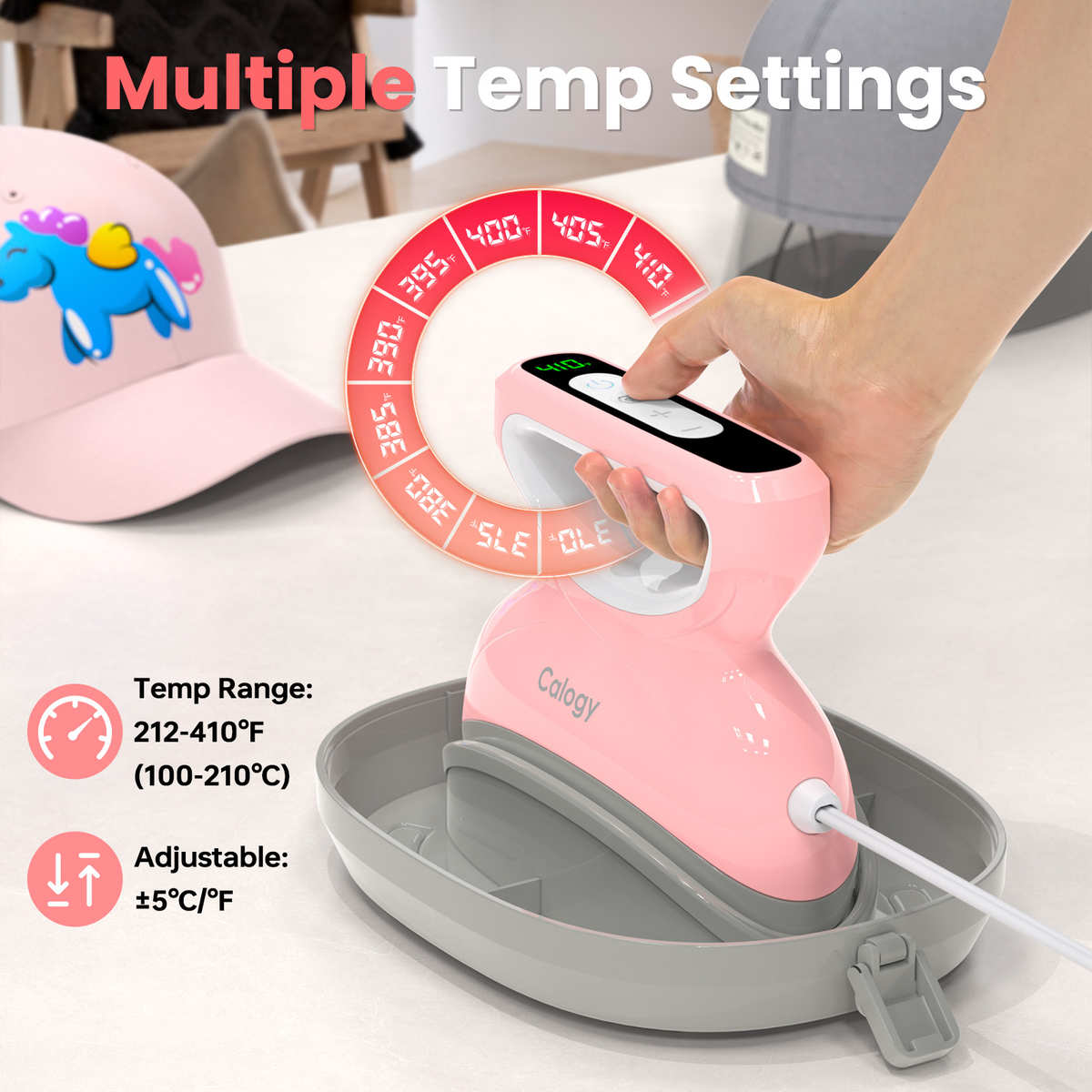 帽子机热压机帽子烫画机快速均匀加热温度可调倒计时功能安全