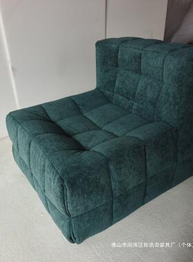 跨海境压阳缩纯绵设懒人沙发简约现代客DSN厅台计师休闲鹿岛网红