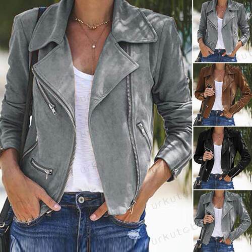 Women's jacket with multiple zippers and a short top