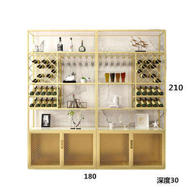 简约酒吧餐厅葡萄庄物落地架酒柜酒红酒收纳酒杯艺架架展示酒置铁