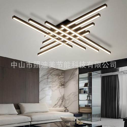 C094客厅吸顶灯现代简约极简主卧室灯长线条房间灯led灯吸顶灯