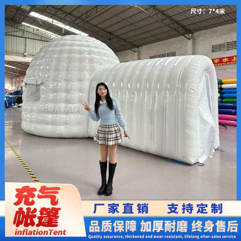 户外大型充气帐篷餐饮农庄圆形充气蒙古包展会充气房子充气大棚厂