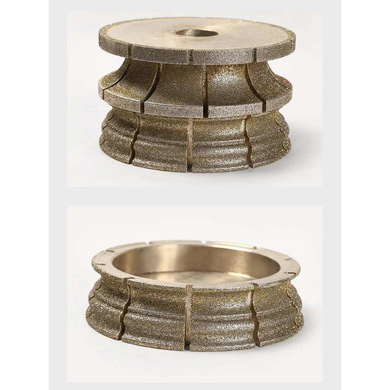 正果金刚石线条异形磨轮大理石电镀轮石材磨边轮花岗岩烧结轮批发